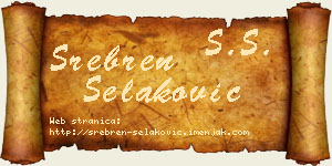 Srebren Selaković vizit kartica